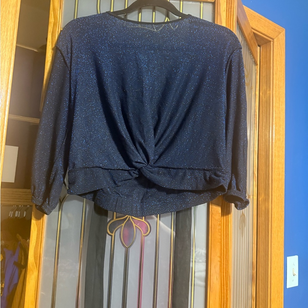 Elegant Navy Blue Women's Top